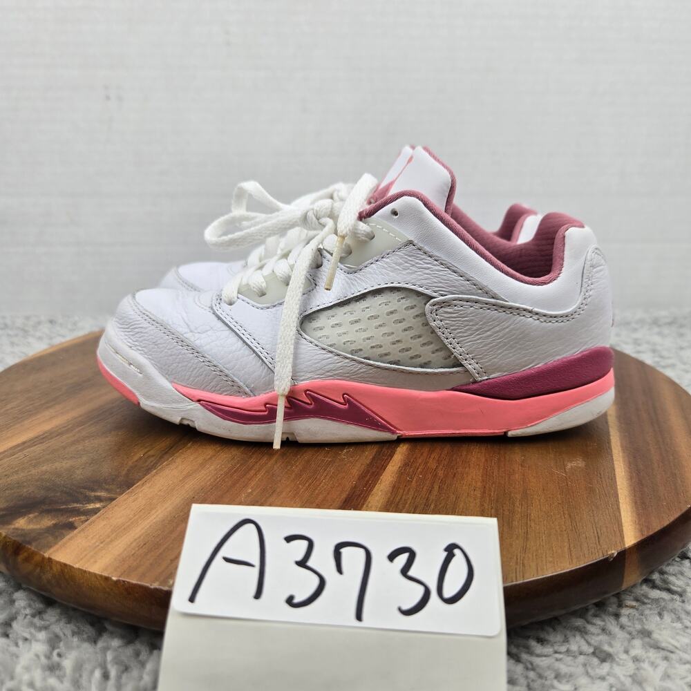 Jordan 5 Retro Low PS Kid 1y White Desert Berry Pink Athletic Sneaker DX4389-116